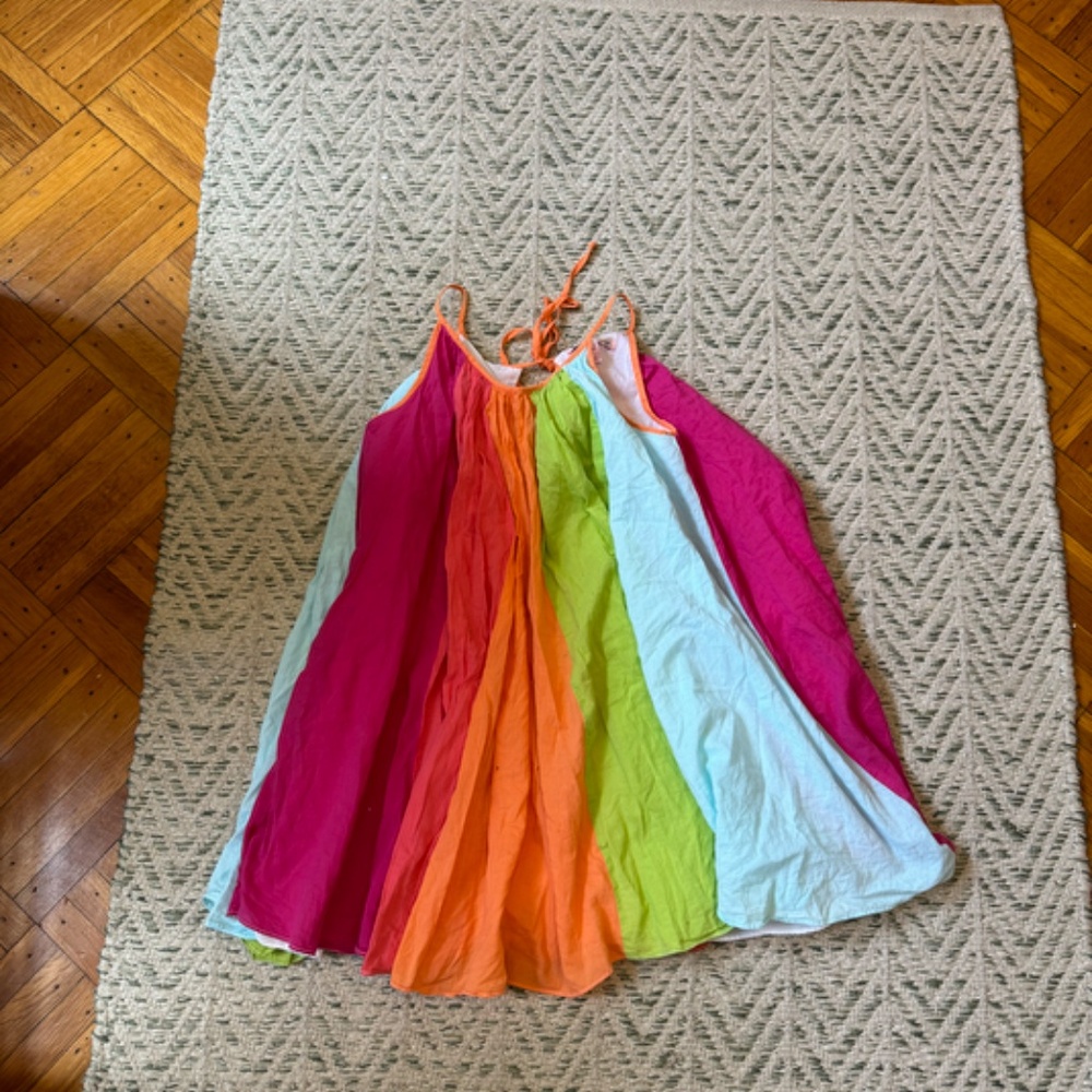Halabaloo rainbow panel dress Girls size 8